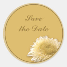 Gerbera Daisy Round Sticker