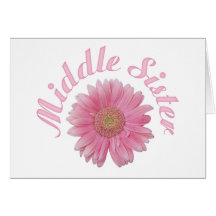 Gerbera Middle Sister Card