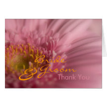 Gerbera rose • Carte de remerciements
