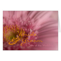 Gerbera rose • Sauvez la carte de date