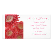 Gerberas roses - invitation nuptiale de /Wedding d Photocartes