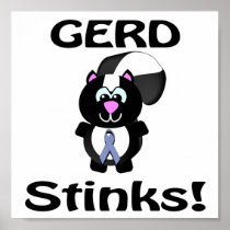 GERD Stinks Skunk Awareness Design Poster