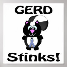 GERD Stinks Skunk Awareness Design Poster