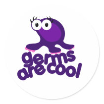 Germ are Cool Round Stickers