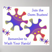 Germ Busters, Remember to Wash Your Hands Sign