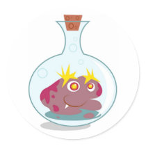 Germ Round Stickers