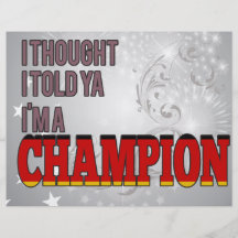 German and a Champion Full Color Flyer