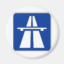 German Autobahn Sign Fridge Magnet