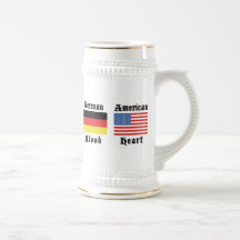 German Blood American Heart Gift Mugs