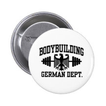 German Bodybuilding Pinback Button
