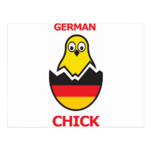 German Chick Post Card