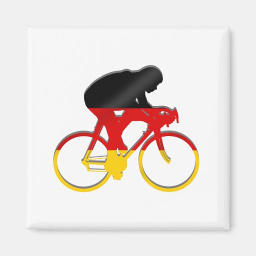 German cycling flag of germany cyclists gear magnet