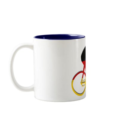 German cycling flag of germany cyclists gear mugs by Funkart
