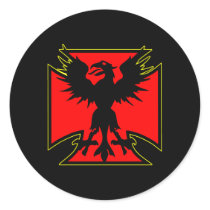 German Eagle Iron Cross Round Sticker