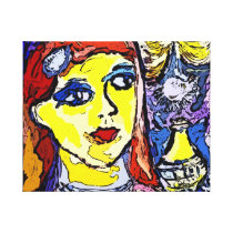 German Expressionism  Art Nouveau Girl Stretched Canvas Prints