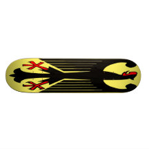 German Federal Black Eagle on Yellow Shield Skate Boards