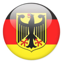German Flag 2.0 Round Sticker