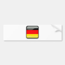 German Flag Button Bumper Sticker