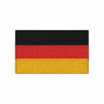 German flag embroidered men's long sleeve shirt