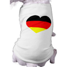 German Flag Heart Doggie T-shirt