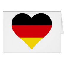 German Flag Heart Greeting Card