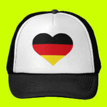 German Flag Heart hats
