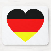 German Flag Heart Mousepad