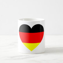 German Flag Heart Mugs