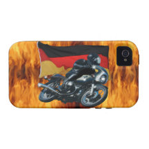 German Flag & Motorbike Rider iPhone 4/4S Cases