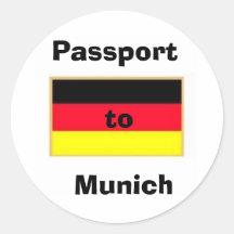 german_flag_stickers, passeport vers Munich Autocollants