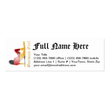 German Girl Flag Business Cards