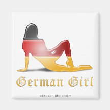 German Girl Flag Refrigerator Magnet