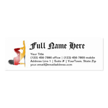 German Girl Silhouette Flag Business Card Templates