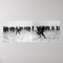 German Infantry Assault Poster