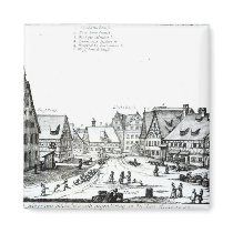 German Market town, 1704 magnets