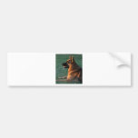 German Shepherd at sunset - "Zamp" Bumper Stickers