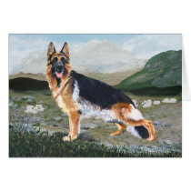 German Shepherd at Work Greeting Cards