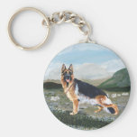 German Shepherd at Work Key Chain