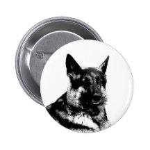 German shepherd badge button