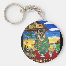 German Shepherd Bartender Keychain