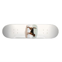 German Shepherd beach stand tongue out Skate Deck