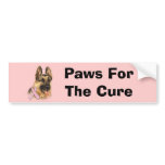 German Shepherd Breast Cancer Bumper Sticker bumper stickers