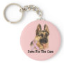 German Shepherd Breast Cancer Keychain