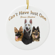 German Shepherd Can't Have Just One Ornament