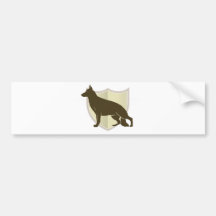 German Shepherd Clasic Crest Design Bumper Sticker