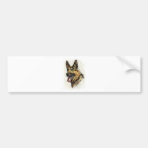 German Shepherd Color Bumper Sticker