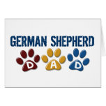 GERMAN SHEPHERD Dad Paw Print 1 Cards