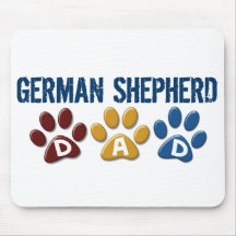 GERMAN SHEPHERD Dad Paw Print 1 Mousepad
