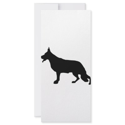 German Shepherd Dog black Personalized Rack Card by doggenhaus
