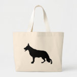 German Shepherd Dog black Tote Bag